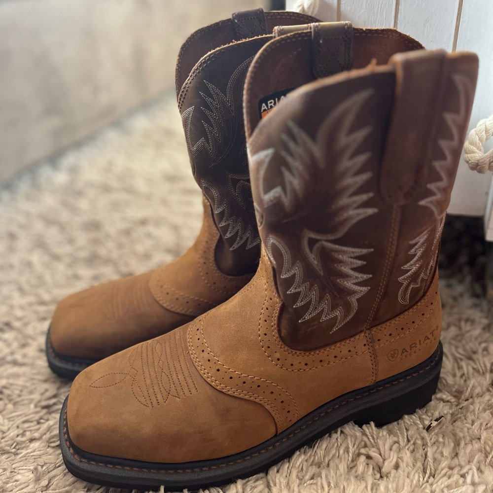Ariat Men's Sierra Wide Square Toe Aged Bark Steel Toe
